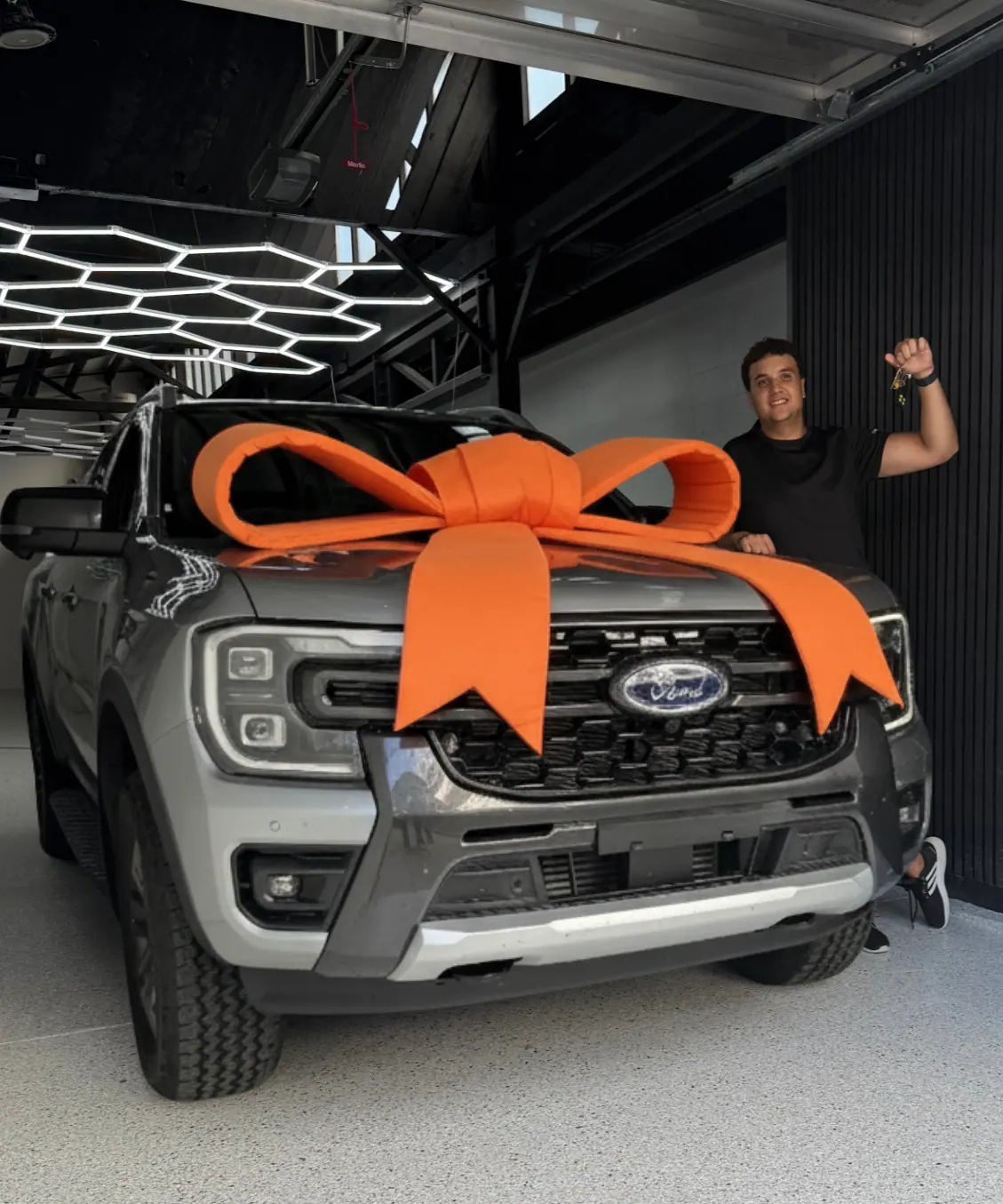 Pablo with his new car